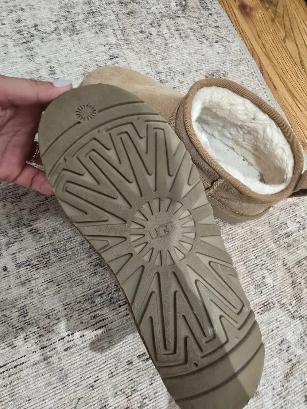 UGG Chestnut Suede Short Sheepskin Booties